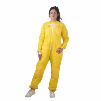 ApisWear AeroShield yellow 3-layer ventilated beekeeping suit coverall