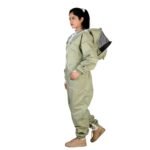 ApisWear ForestComfort green cotton beekeeping suit round veil