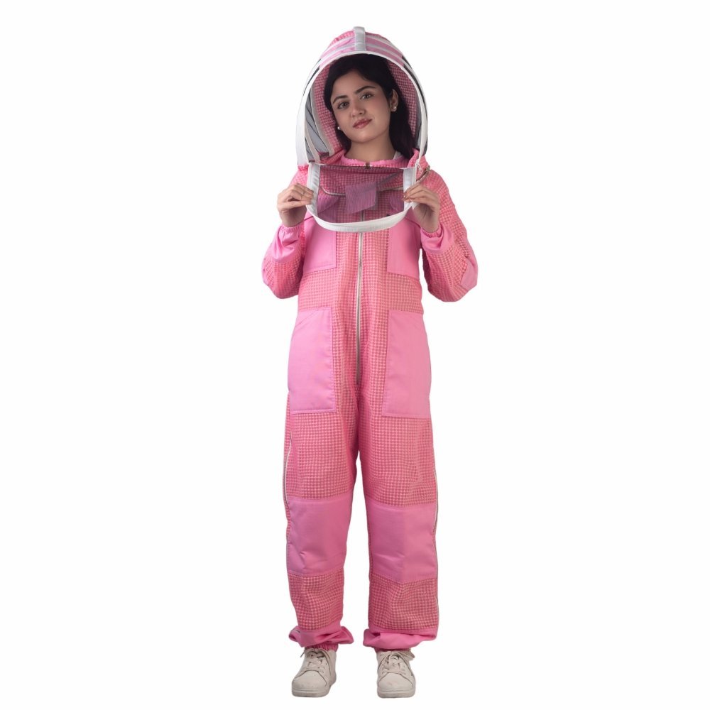 ApisWear pink 3-layer ventilated beekeeping suit coverall ApisWear pink 3-layer ventilated beekeeping suit coverall