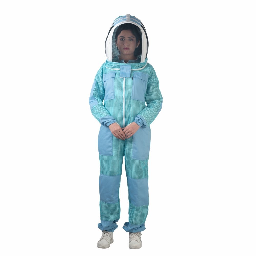 ApisWear AirShield blue 3-layer ventilated beekeeping suit coverall