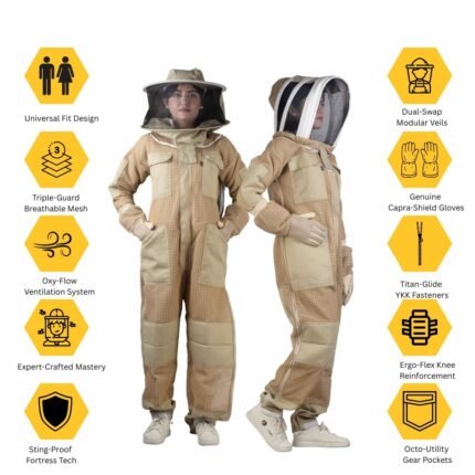 ApisWear TerraShield brown ventilated bee suit 3-layer mesh coverall