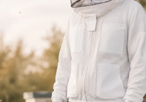 ApisWear 3-layer ultra ventilated beekeeping suit with astronaut veil white